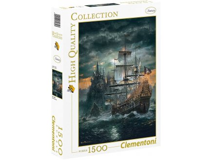 Puzzle bateau pirate et le rocher de la mort 1500 pieces - collection pirate - Clementoni - 31682