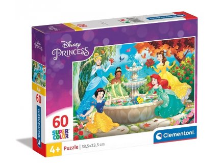 Puzzle disney princess : promenade au parc du chateau 60 pieces - supercolor - Clementoni - 26064