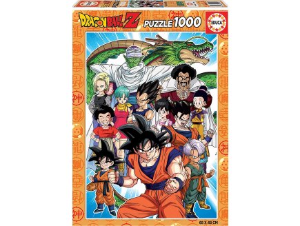 PUZZLE DRAGON BALL Z VEGETA - SON GOKU - SON GOTEN - PICCOLO -1000 PIECES - COLLECTION DESSINS ANIMES - EDUCA 18496