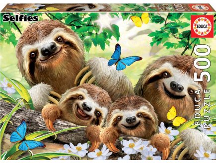 Puzzle famille de paresseux dans la foret 500 pieces - collection animaux - Educa - 18450