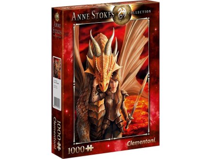 Puzzle force interieur 1000 pieces - anne stokes - collection dragon - Clementoni - 39464