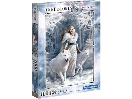 Puzzle gardienne de l'hiver 1000 pieces - anne stokes - collection loup - Clementoni - 39477