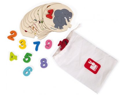 Puzzle j'apprends a compter - janod - j02706 - chiffres, nombres