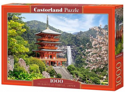 Puzzle japon : temple seiganto-ji 1000 pieces - collection paysage asie et montagne - castorland