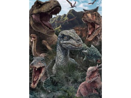 Puzzle jurassic world : t-rex et pteranodon dinosaures 150 pieces - collection animaux prehistorique - Nathan - 86157