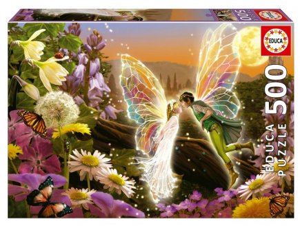Puzzle le baiser fantastique 500 pieces - collection fees & elfes, fantasy - Educa - 19907