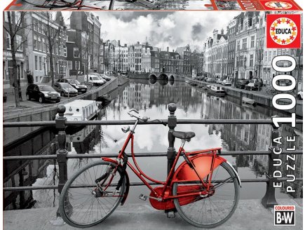 Puzzle le canal d'amsterdam 1000 pieces - collection pays-bas - Educa - 14846