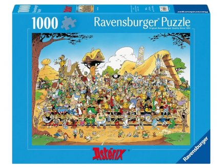 Puzzle le village d'asterix - obelix et chien idefix - les romains - 1000 pieces - collection dessin anime - 12000473