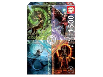Puzzle les 4 elements de la magie, anne stokes 1500 pieces - astrologie, zodiaque - Educa - 19941
