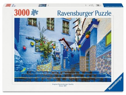Puzzle M�dina de Chefchaouen, Maroc - Ville bleue, rues et fa�ades color�es - Ravensburger - 12001893