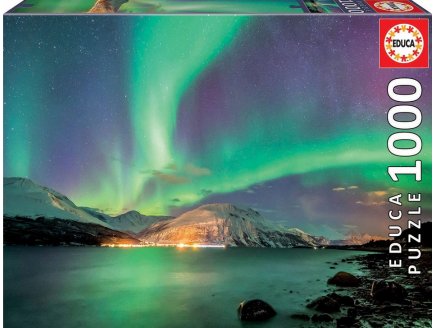 PUZZLE NORVEGE AURORE BOREALE 1000 PIECES - COLLECTION PAYSAGE - EDUCA 17967