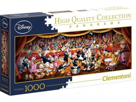 Puzzle panorama mickey chef d'orchestre 1000 pieces - collection disney - Clementoni - 39445