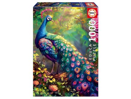 Puzzle Paon color� au Jardin 1000 pieces - Collection Animaux, Oiseaux - Educa - 20262