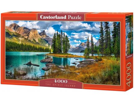 Puzzle parc national de jasper : ile de l'esprit 4000 pieces - collection paysage du canada