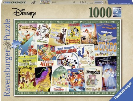 Puzzle posters vintage 1000 pieces - collection disney - Ravensburger - 198740