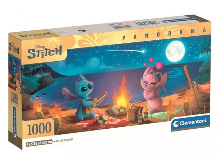 Puzzle Stitch & Angel : Pique-nique sur la plage 1000 pi�ces - Dessin anim� Disney - Clementoni - 37061
