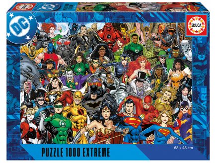 Puzzle Super-Héros et Méchants DC Comics Justice League 1000 pieces - Extrême, Challenge, Impossible - Educa - 20267