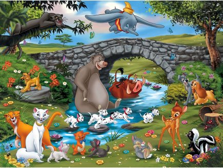 Puzzle xxl les heros disney s'amusent 100 pieces - Ravensburger - 109470
