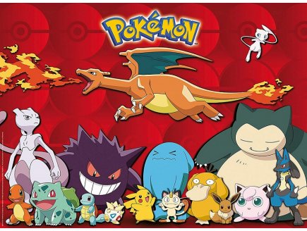 PUZZLE XXL POKEMON : PIKACHU MEWTWO DRACAUFEU CARAPUCE BULBIZARRE - 100 PIECES - RAVENSBURGER - 10934
