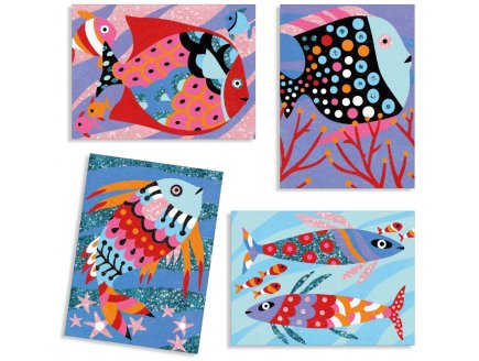 Sables colores arc-en-ciel de poissons - Djeco - dj08661 - loisir creatif