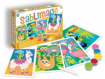 Sablimage animaux sud-americains - sable colore - Sentosphere - 8811 - loisir creatif