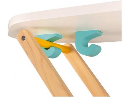 Set de repassage en bois - table a repasser + fer + cintres - janod - j06502 - jouet menage