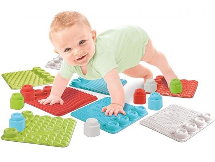 Tapis sensoriels clemmy + cubes souples - baby Clementoni - 17352 - eveil bebe