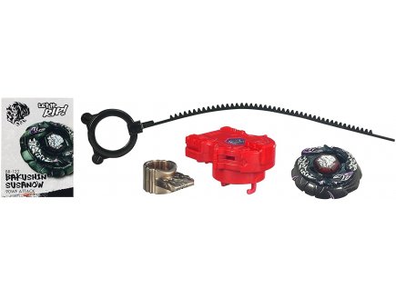 Toupie beyblade metal masters : bakushin susanow avec lanceur - type attaque - Hasbro bb-122