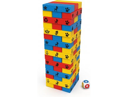 Tour en equilibre jenga pat patrouille en bois - paw patrol Spin master - jeu d'adresse
