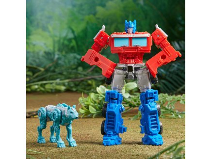Transformers Optimus Prime Et Chainglaw Of The Beasts Alliance - Camion et Animal Sauvage - Hasbro - F4612 - Figurine