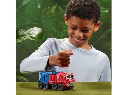 Transformers rise of the beasts - optimus prime camion rouge et bleu - robot transformable en vehicule - Hasbro - f4642