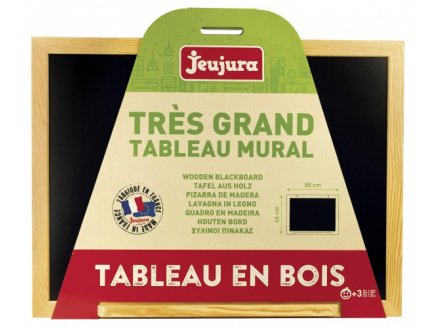 TRES GRAND TABLEAU NOIR MURAL EN BOIS 88 X 66 CM - JEUJURA - 8780 - JEU EDUCATIF