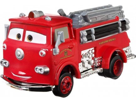 Vehicule cars deluxe : camion rouge red - voiture miniature - Mattel - gxg69