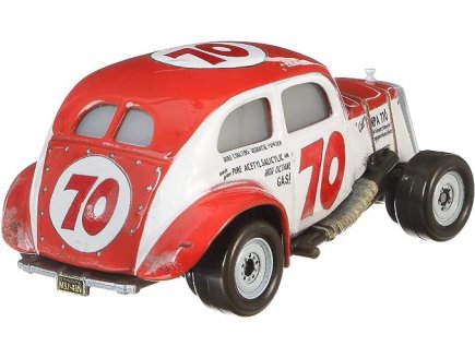 Vehicule cars duke coulters - voiture miniature blanche et rouge - Mattel - fll95