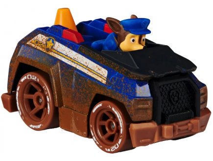 VEHICULE EN METAL PAT PATROUILLE OFF ROAD MUD : CAMION DE POLICE CHASE - VOITURE MINIATURE - SPIN MASTER