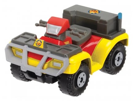Vhicule en mtal Sam le Pompier - Mercury Quad de pompier Jaune et rouge - Voiture miniature - Dickie 203091000