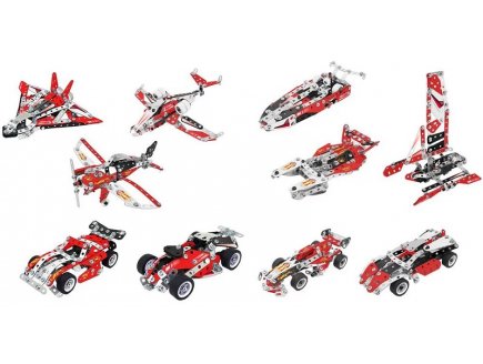 Vehicules de course 10 modeles - Meccano - 25206 - jeu de construction metal