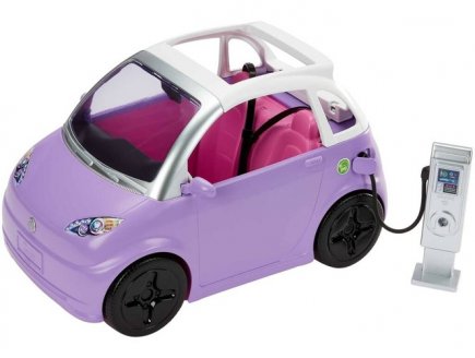 Voiture lectrique et station de recharge Barbie - Cabriolet, Vehicule, Auto - Mattel - HJV36