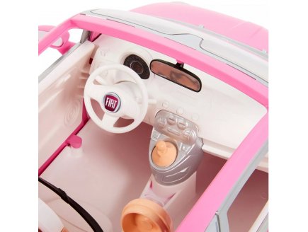 Voiture Fiat 500 rose + 1 poupe Barbie - Mattel - hrg59 - Vhicule Barbie