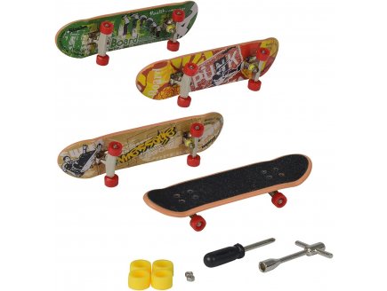 X-treme - coffret 4 mini deck skates - mini skate a doigt 90 mm - simba