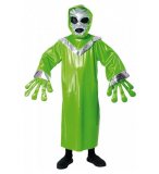 DEGUISEMENT ALIEN VERT 7/8 ANS - COSTUME EXTRATERRESTRE, MARTIEN