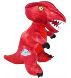 PELUCHE DINOSAURE T-REX GEANT ROUGE 53 CM - TYRANNOSAURE - JURASSIC WORLD - GRANDE PELUCHE DINO LICENCE 