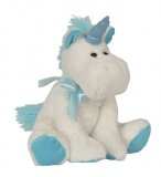 PELUCHE LICORNE BLANCHE ET BLEU 36CM - ANIMAUX FANTASTIQUE - NICOTOY - 5835910A