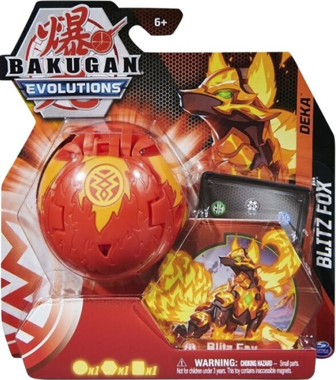 1 Deka Bakugan Blitz Fox Evolutions grande boule rouge 20137908 jumbo