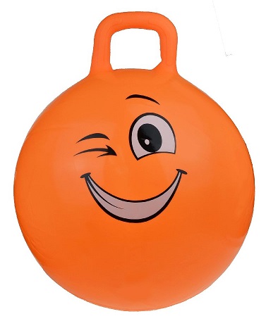 Ballon sauteur smiley visage clin d'œil 55 cm enfant 4 ans