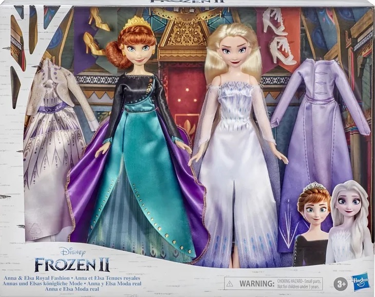 Coffret Reine des Neiges II Anna et Elsa tenues royales F2063 hasbro