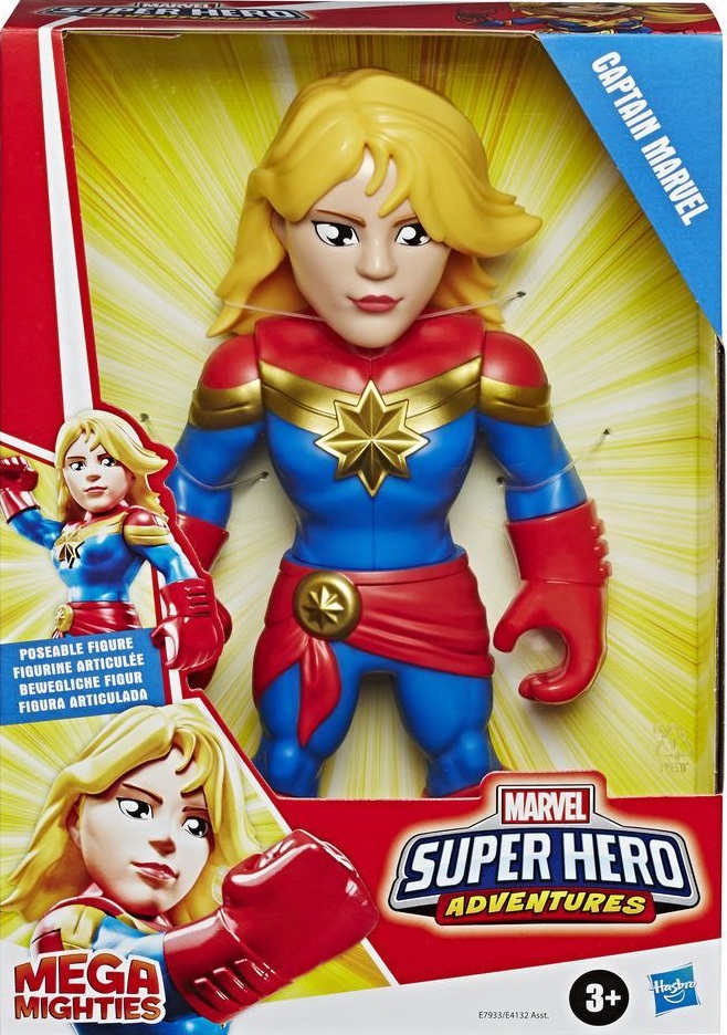 Hasbro Mega Mighties E7933 figurine articulé 25 cm Captain Marvel super  heros