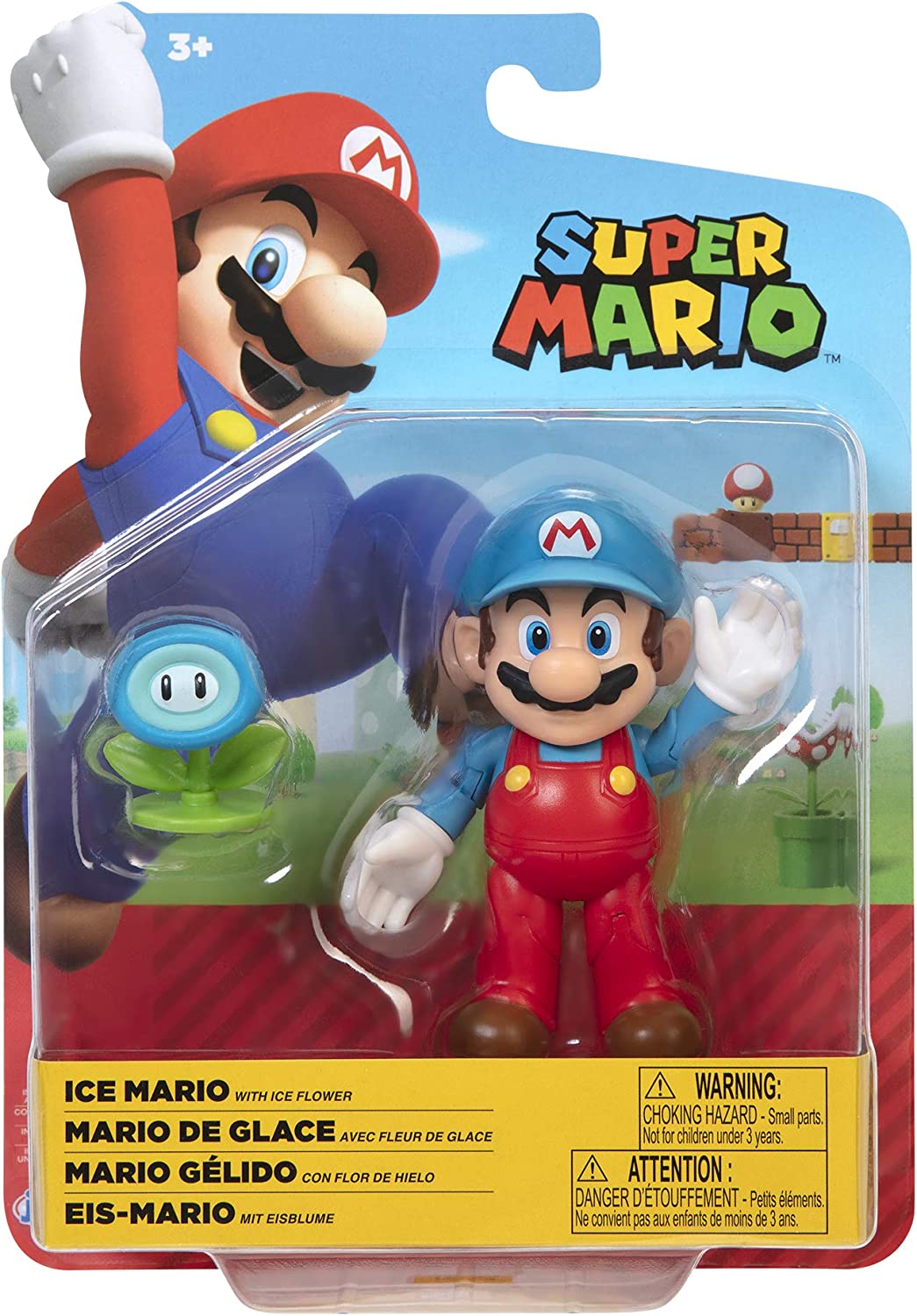 Figurine Mario de glace Avec fleur de glace 10 cm + super mario jakks 41378