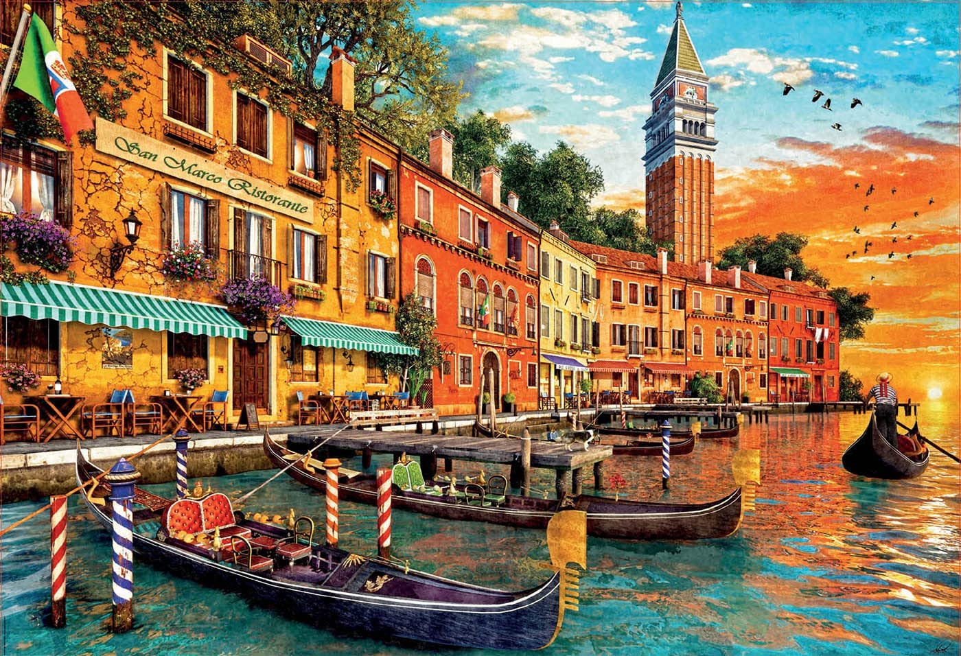 Puzzle 6000 pièces : Venise au coucher du soleil - Clementoni
