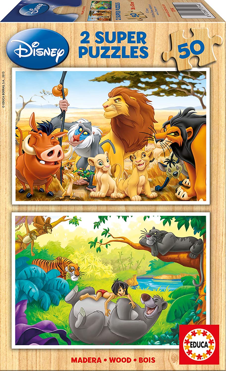 puzzle le roi lion 45 pieces simba timon et pumba